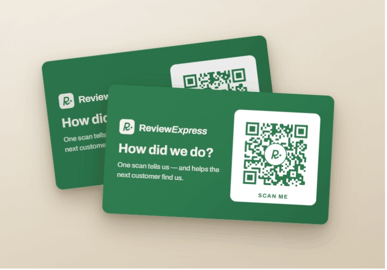 Branded review cards
